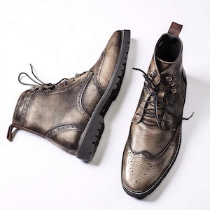 Men's Pointy Toe Riding Boots, Dress Leather Lace Up Business, Handmade Formal Equestrian