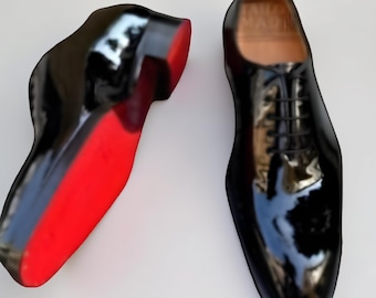 Dandelion Black Patent Leather Flats | Red Sole Oxfords