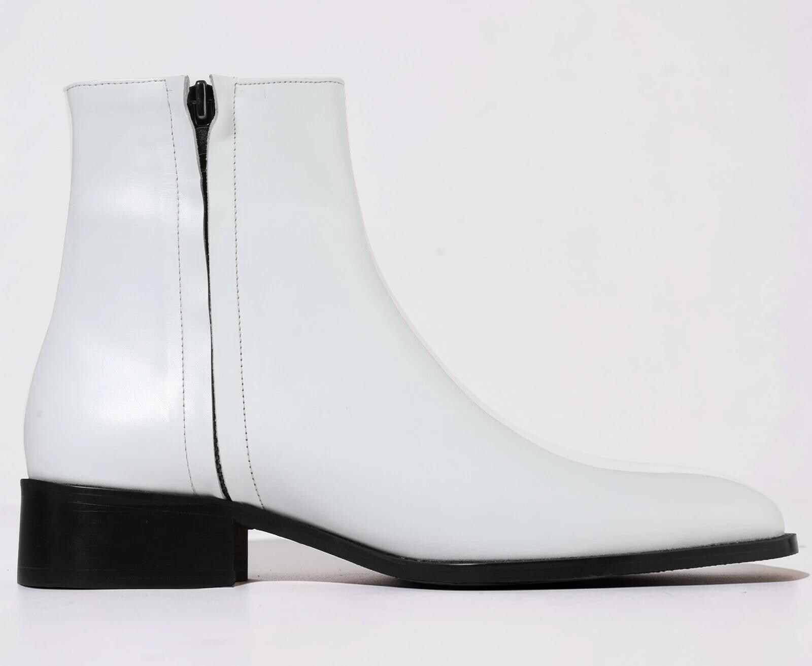 White Dress Boots Men - Etsy