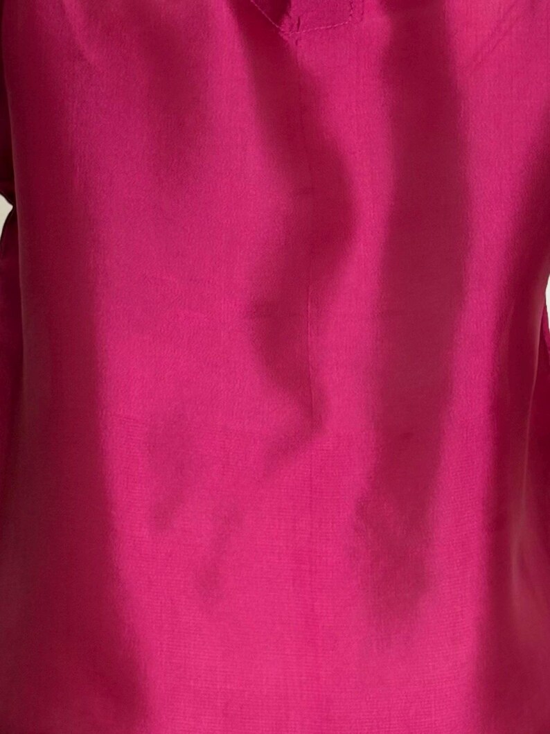 Magenta Ruffle Blouse Magenta Silk Blouse – Romantic Evening Top – Ruffle Sleeve Dressy ...