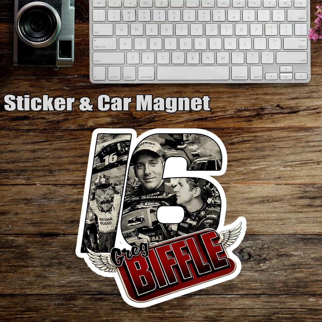 Rip #16 Greg Biffle Car Racing Sticker, 1969-2025 Rip Decal, Greg ...