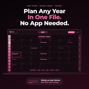 MyYear Digital Planner, Customizable, Google Calendar Links (Digital Download)