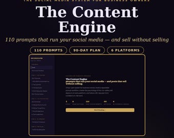 Social Media Prompts System | 110 AI Content Plan (Digital Book)