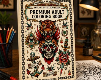 50 Tattoo Coloring Pages For Adults