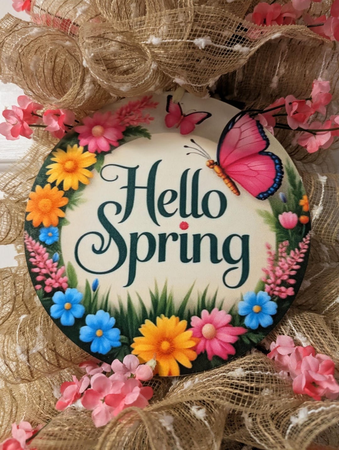 Spring Things Bob Spring Has Sprung, Spring O- Rom, Pretty in Pink, Snowball Jute Mesh ...