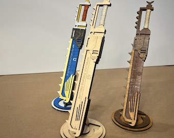 Warhammer 40K Desktop Chainsword Wooden Model