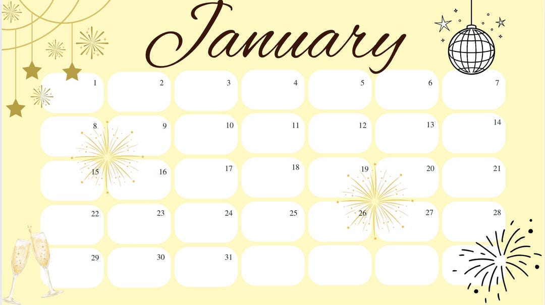 January 2026 Calendar - Etsy UK