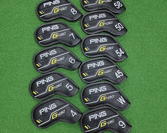 PING G430 Iron Head Covers, Magnetic Golf Club Cover Set,Sand pole cover45,50,54,58