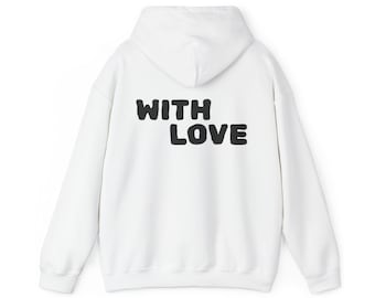 With Love-hoodie | Hoodie met tekstprint op de achterkant