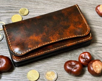 Veg-Tan Marble Wallet – Einzelanfertigung