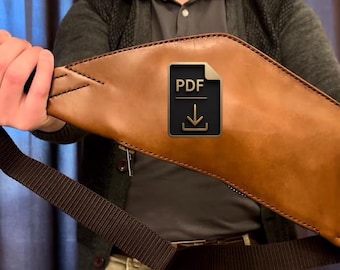 Digitaal PDF-patroon voor een zeer smalle schoudertas (met prikmarkeringen van 5 mm).