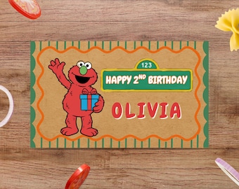 Sesame Street Banner Template | Elmo Birthday Banner | 60 x 36 | Digital Download