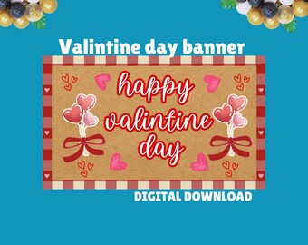Valentine's Day Party Banner | Love Theme Decor (Digital Download)