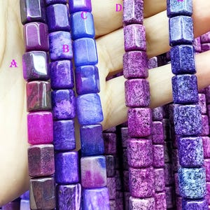 15,5-Zoll-Lila Sugilith Jadeit Kirsche Violet Jade Hexaon Trommel Säule Rondelle Disc Rad Perlen 15,5 "Strang