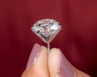 5 Carat Each Diamond Stud Earrings IGI Certified Round Cut Solitaire Earrings, Luxury Gift for Women