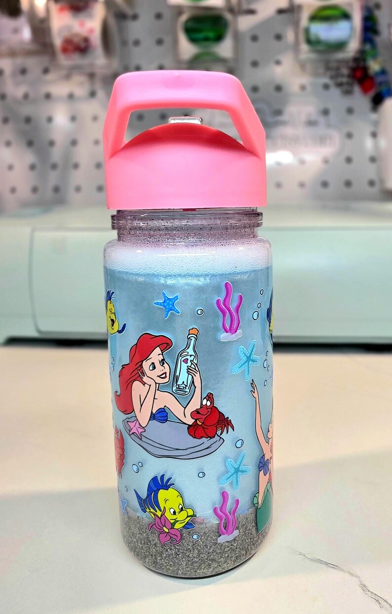 Little Mermaid, Ocean, 10 oz Kids Snowglobe Tumbler zdjęcie 3