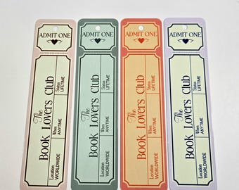 Bookish Ticket Double-Sided Metal Bookmark