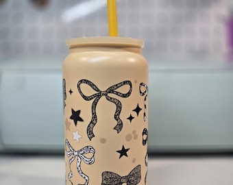 Bows 16 oz Stainless Steel Mason Jar