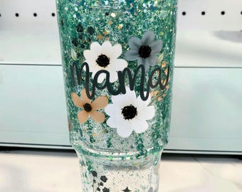 Green Waterfall Glitter 30 oz Tumbler
