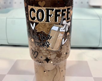 30 oz Coffee Lava Snowglobe Tumbler