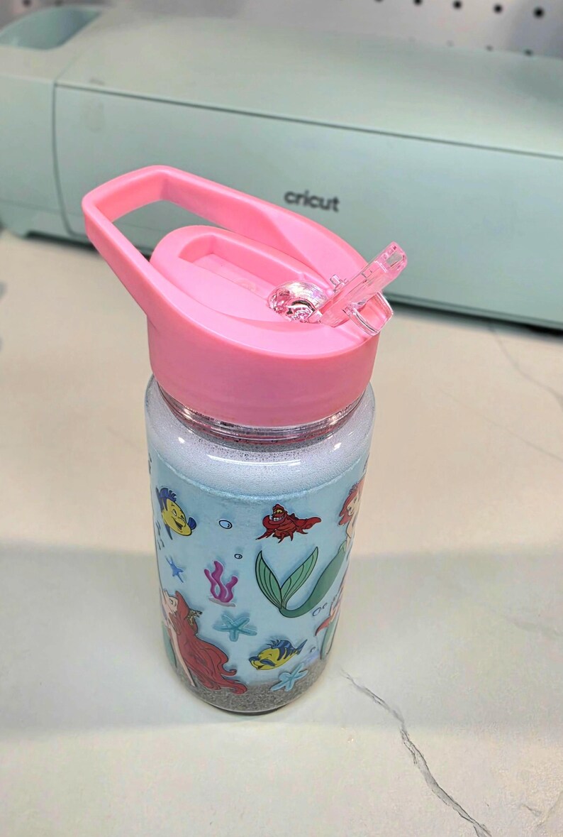 Little Mermaid, Ocean, 10 oz Kids Snowglobe Tumbler zdjęcie 6