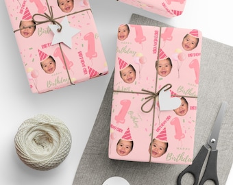 Custom Photo Birthday Wrapping Paper