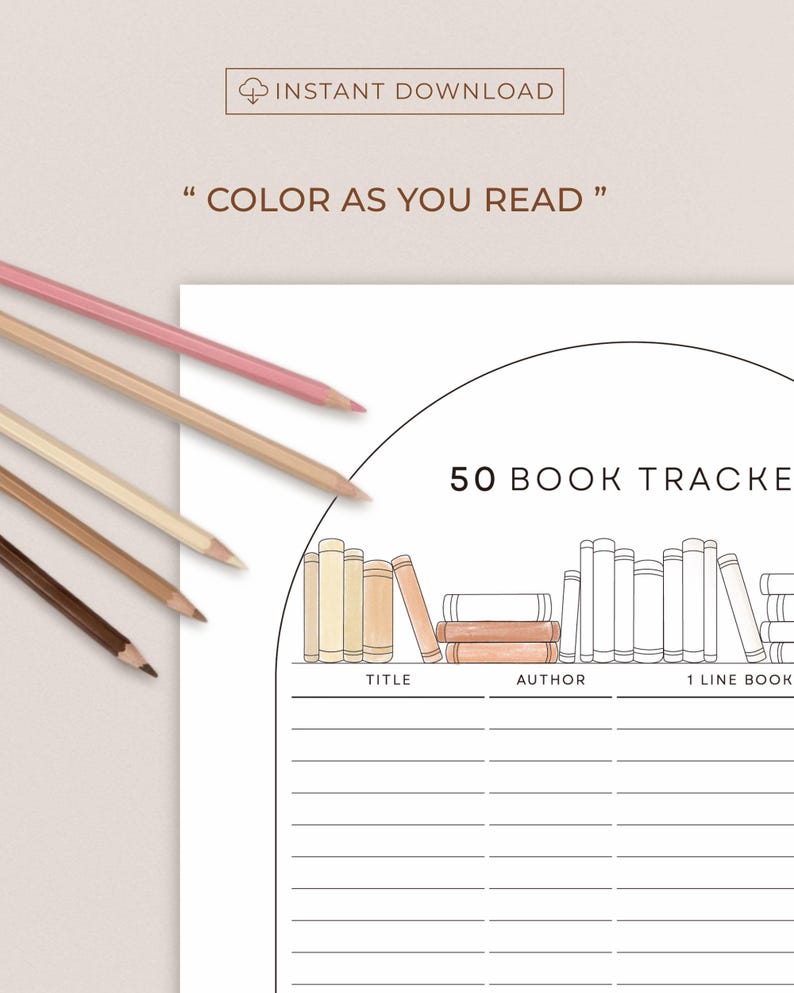 Book Tracker, Printable Reading Log, Reading Tracker, Bookshelf ...