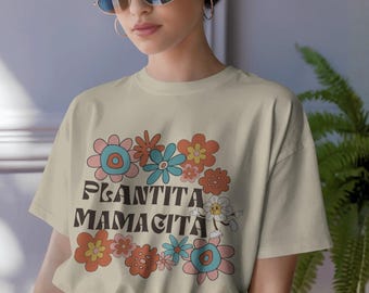Plantita Mamacita T-shirt | Retro Floral Design, Gardening, Plant Lover Tee