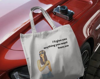 Aaliyah R&B Lyric Tote Bag | 90s Music Gift