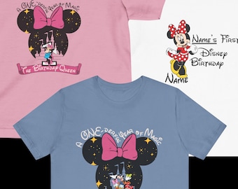 Disney A ONE-derful Year of Magic First Birthday T-Shirt for Family | Birthday Queen | Minnie Mouse Infant Tee