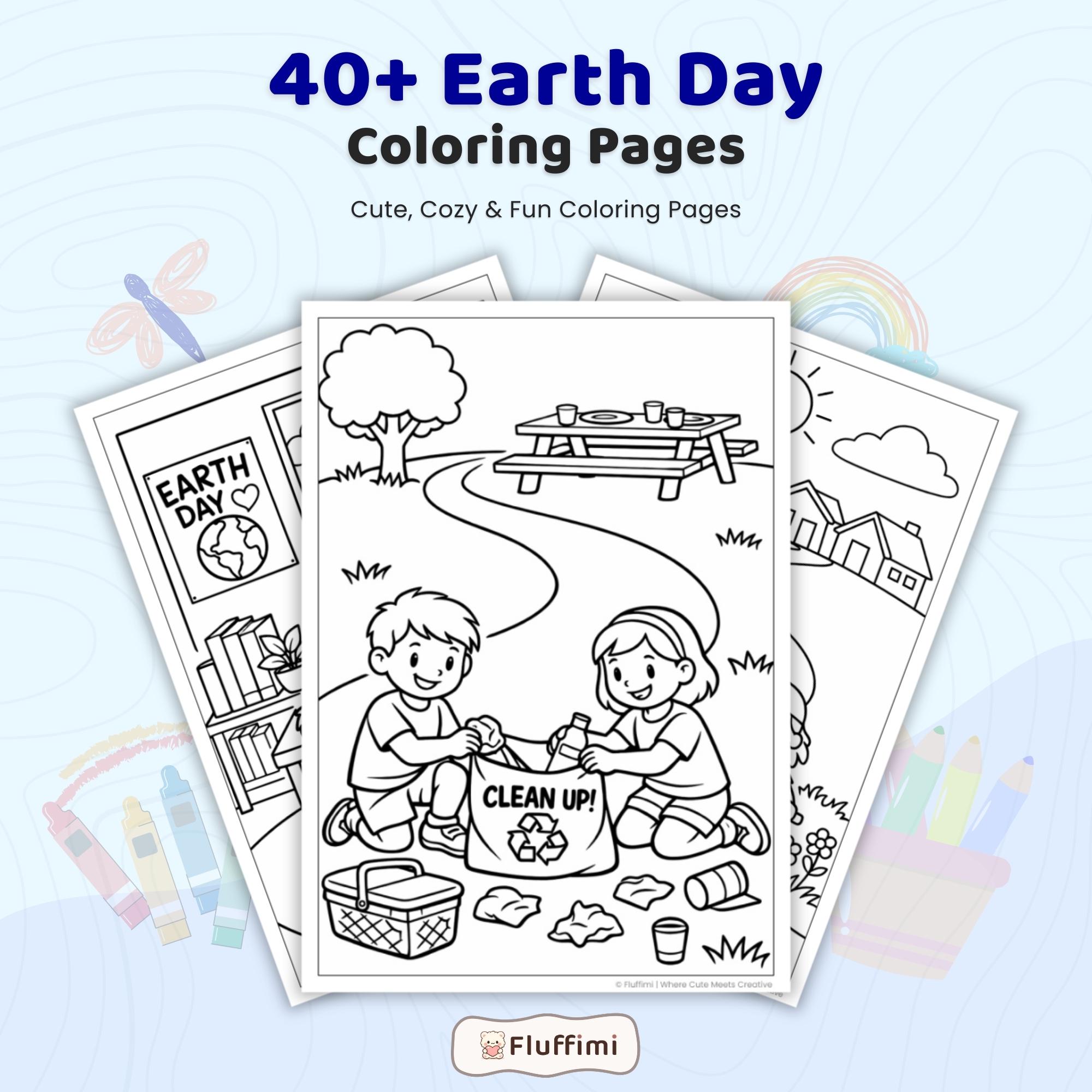 41 Easy Earth Day Crafts And Activities For Kids 37 40+ Earth Day Coloring Pages, Save the Earth Recycling Sheets,…
