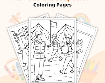 25+ Job Coloring Pages, Occupation Coloring Sheets for Kids, Printable Career Coloring Book, Fun Learning Activity, Instant Digital Download