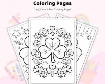 30+ Shamrock Coloring Pages, Four Leaf Clover Coloring Pages, St. Patrick's Day Sheets, Lucky Clover Coloring Pages, Printable Coloring PDF