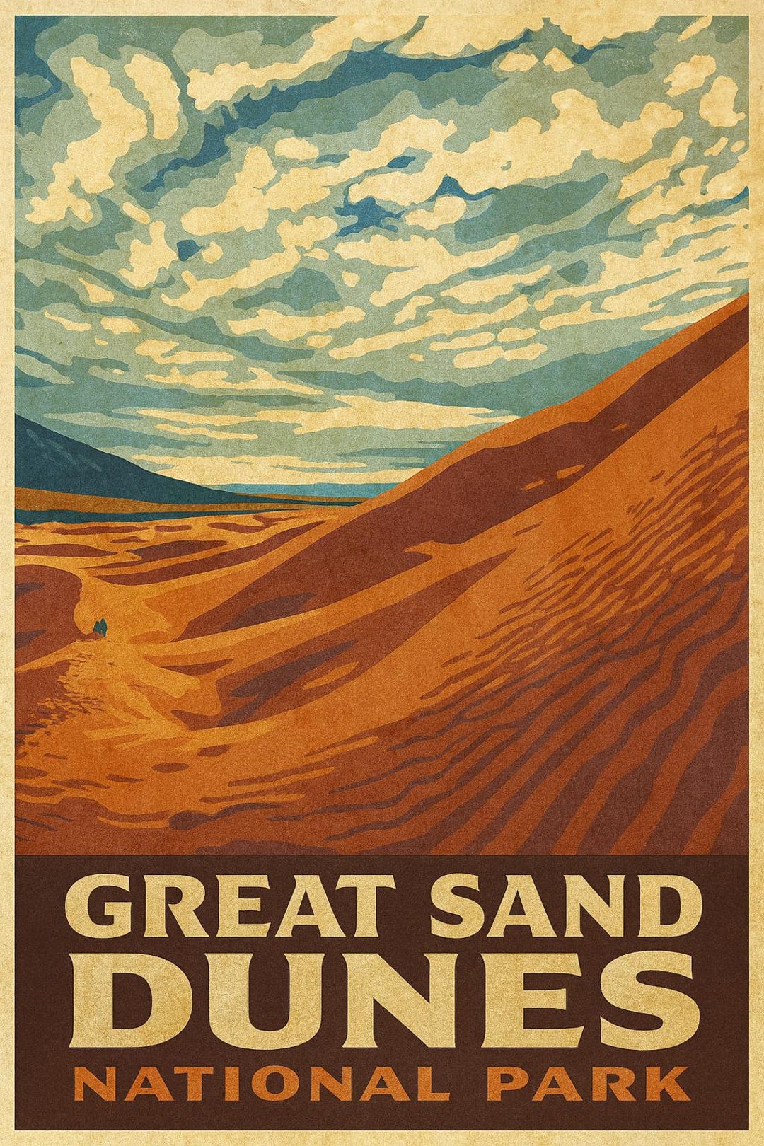Great Sand Dunes National Park Poster Printable Wall Art Desert Dunes ...