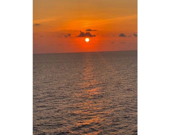 Ocean Sunset Rolled Poster | Seascape Sunset Print