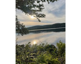 Sunset Lake Landscape Rolled Poster | Lake View Nature Photography