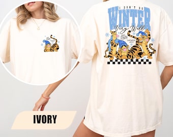 Tigger Winter Shirt, Tigger Winnie The Pooh T-Shirt, Disney Winter Shirt, Disney Character Tee, Disney Trip Gift, Tigger Lover 2 sided Shirt