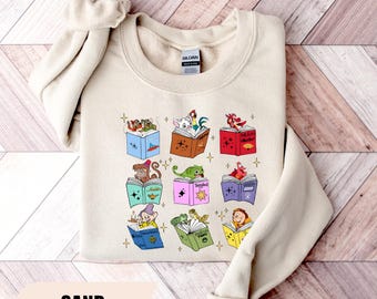 Sudadera del Club de Lectura de Princesas Disney, Regalo para amantes de los libros, Suéter de Bibliotecaria Disney, Camiseta del Tour de Lectura de Princesas Disney, Regalos para amantes de los libros