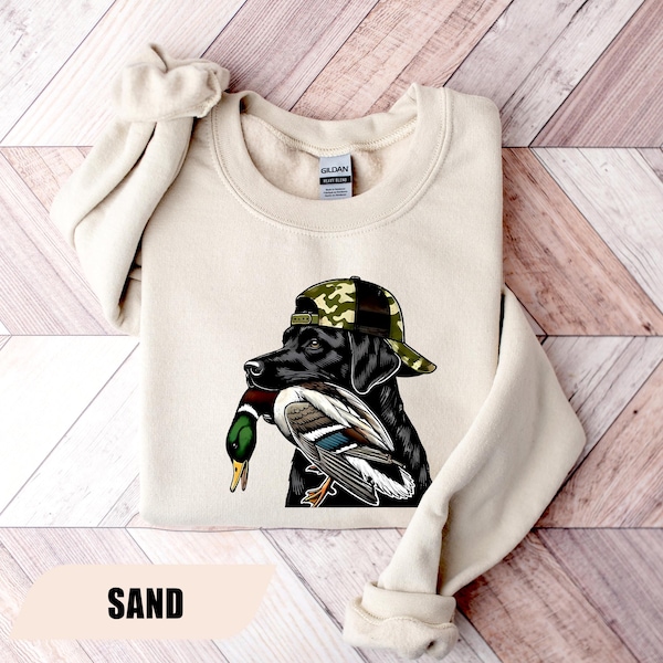Jagdhund Sweatshirt, Zeiger Vogel Hund Rundhalsausschnitt, Entenjäger Pullover, Naturliebhaber Geschenk, Camo Retriever Jagdbekleidung, Geschenk für Hundeliebhaber
