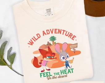 Camiseta Disney Zootopia Adventure, Camiseta Judy Hopps Nick Wilde, Camiseta Walt Disneyworld, Presente para Amigos de Zootopia, Camisetas para Férias em Família