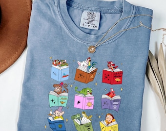 Camiseta del Club de Lectura de Princesas Disney, regalo para amantes de los libros, camiseta del Tour de Lectura de Disney, camiseta para bibliotecaria, regalos de Disney para amantes de los libros, regalo para ella