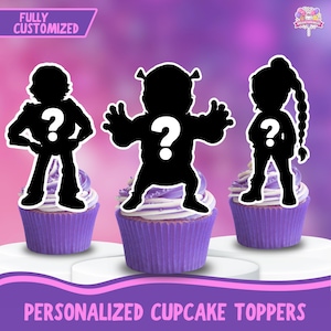 Adornos personalizados para cupcakes y tartas / Decoración para cupcakes de cumpleaños con cualquier temática / Descarga digital