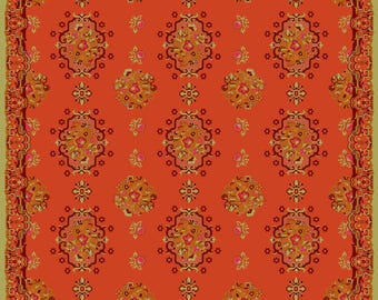 Traditioneller orientalischer Teppich mit Blumenmuster Red & Gold Classic Medaillon Teppich | Vintage Persischer Stil Wohnkultur Teppich