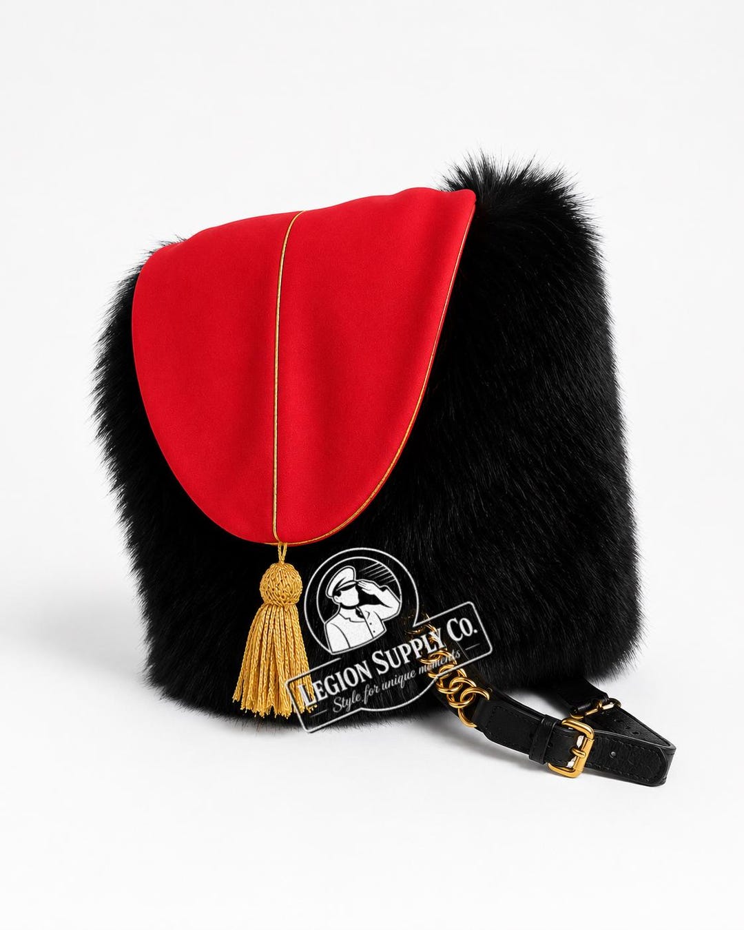 Napoleonic Hussar Busby Hat Colback French Chasseur Cavalry Cap Black ...