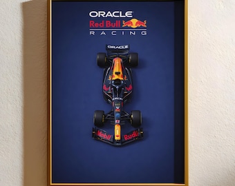 Red Bull Racing F1 Car Poster | Verstappen Formula 1 Wall Art (Digital Download)