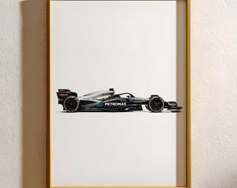 Formula 1 Car Poster Set | McLaren, Ferrari, Mercedes (Digital Download)