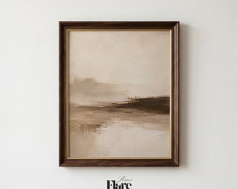 Wabi Sabi Wall Art Prints Brown, Neutral Wall Art, Abstract Diptych, Beige Landscape, Minimalist Print, Earth Tone Art, Printable Set