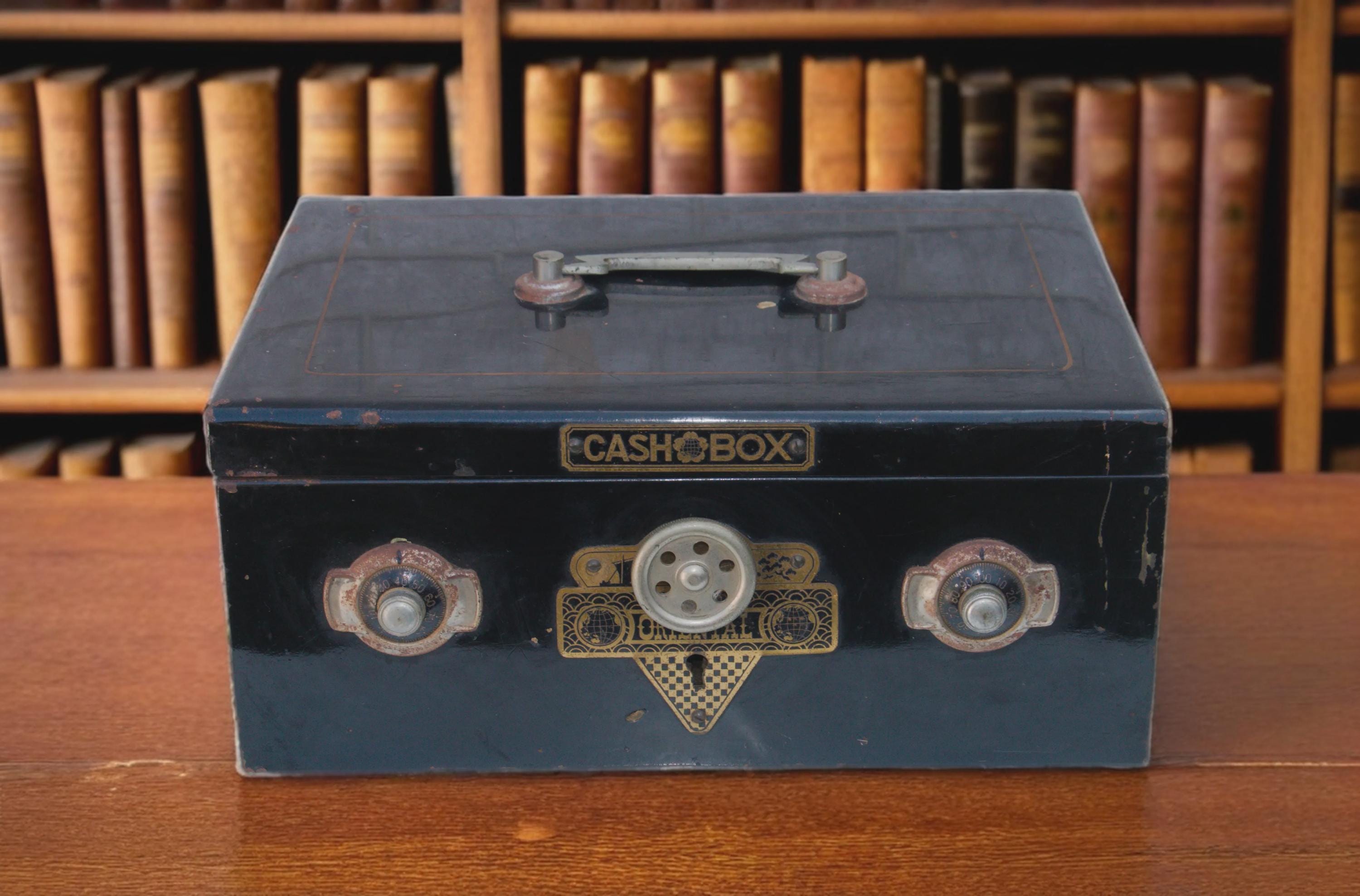 Vintage Metal Bank Deposit Safe Box - Etsy