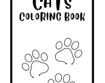 11 cat colouring pages