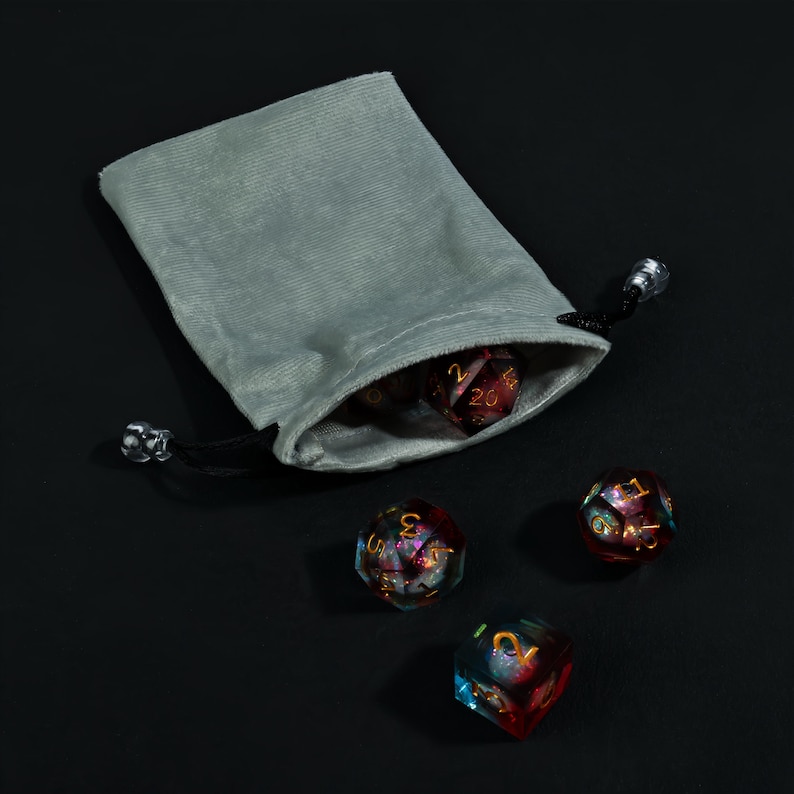 Liquid Core Galaxy Dice Set – Purple Resin DND Dice for RPG Lovers image 8